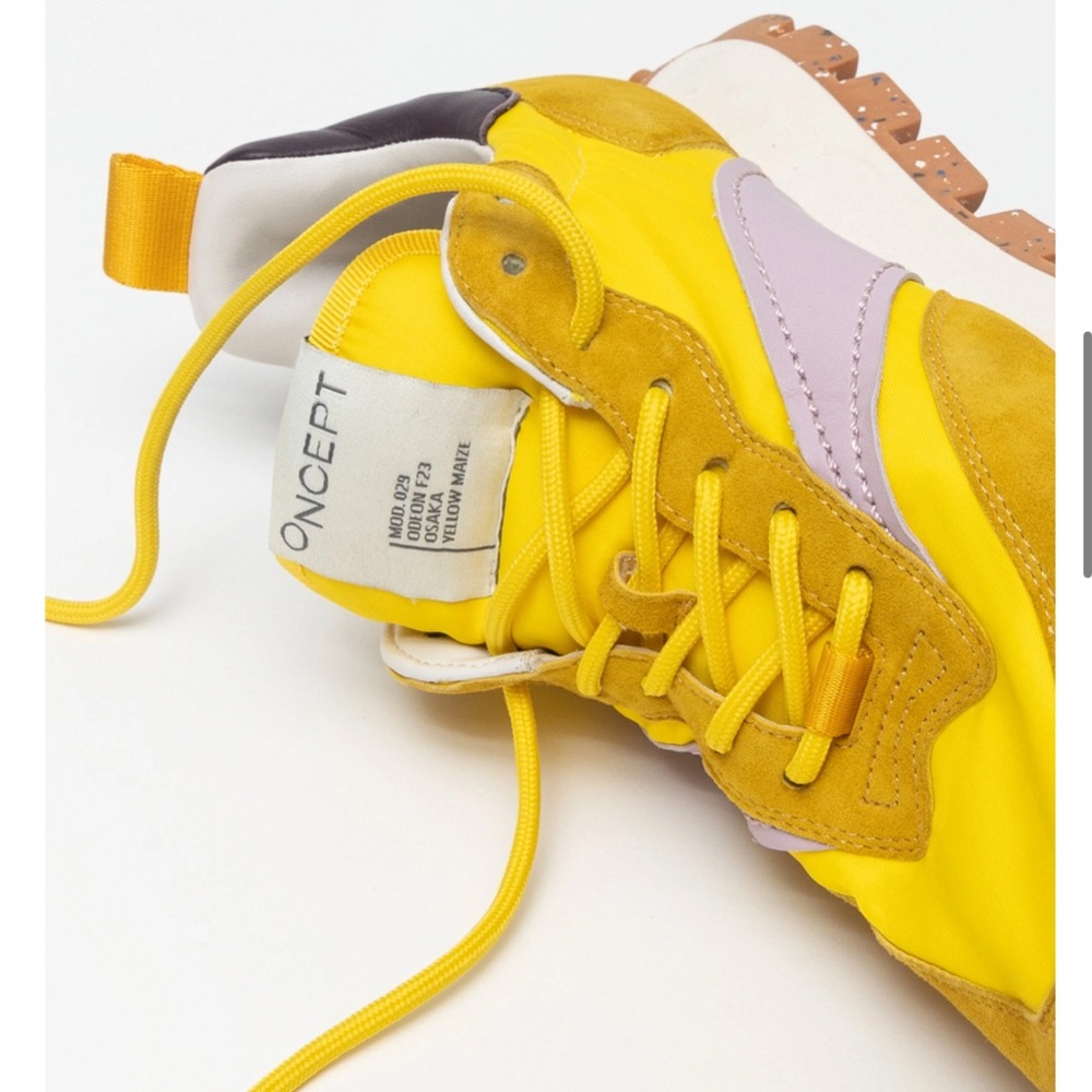 Oncept Osaka Sneakers Elite Trainers Yellow Womens NEW Free People - Picture 6 of 6